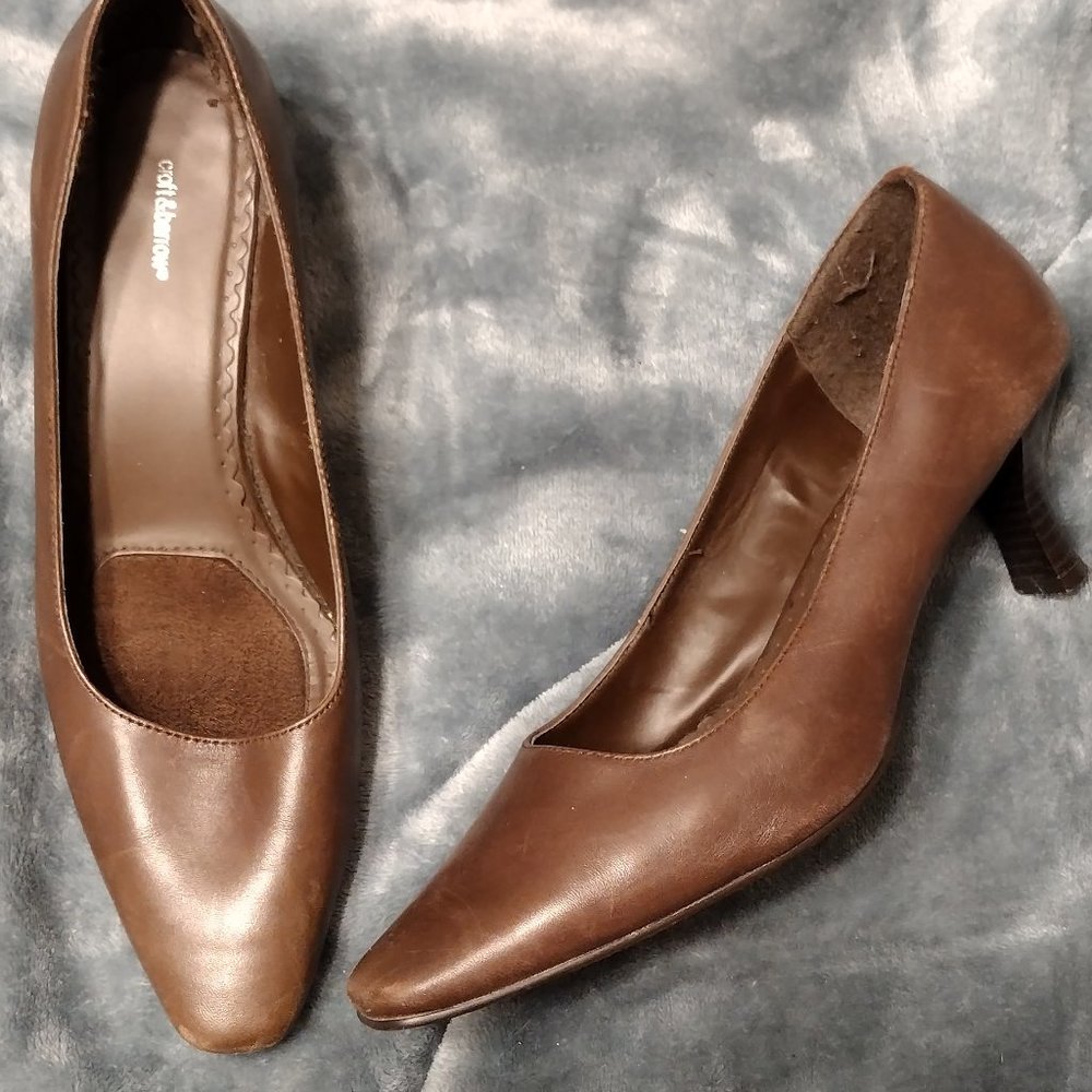 Croft & Barrow brown heels 8M